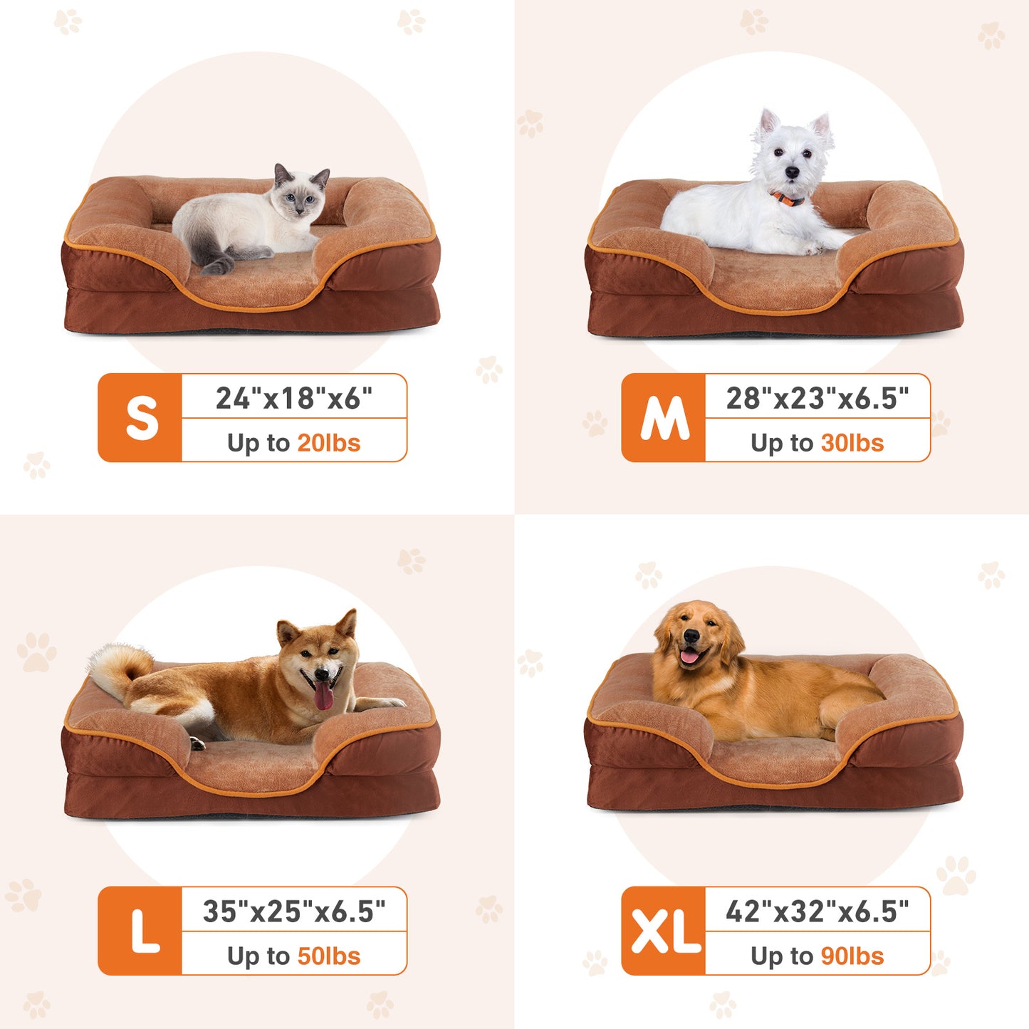 Memory Foam Bed for Small To Medium Dogs
